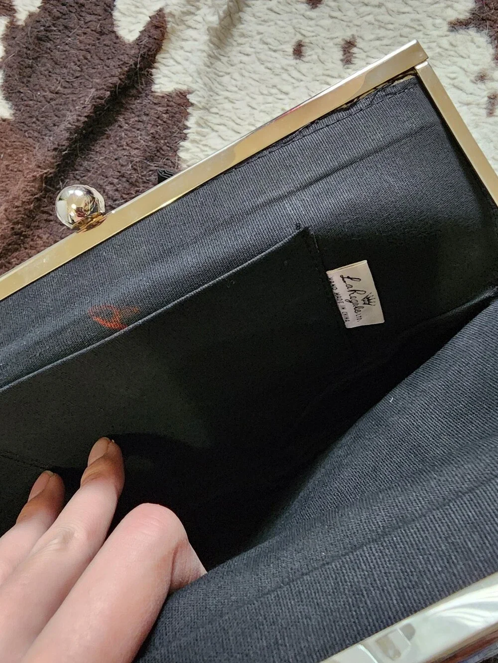 WOMEN'S 80'S/90'S MINI CLUTCH - BLACK - Picture 3 of 3